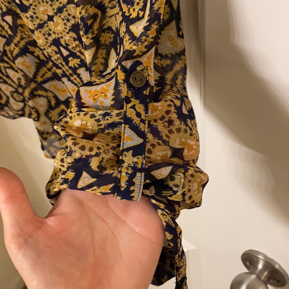 Navy blue/gold blouse - Picture 3 of 4